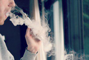 man vaping